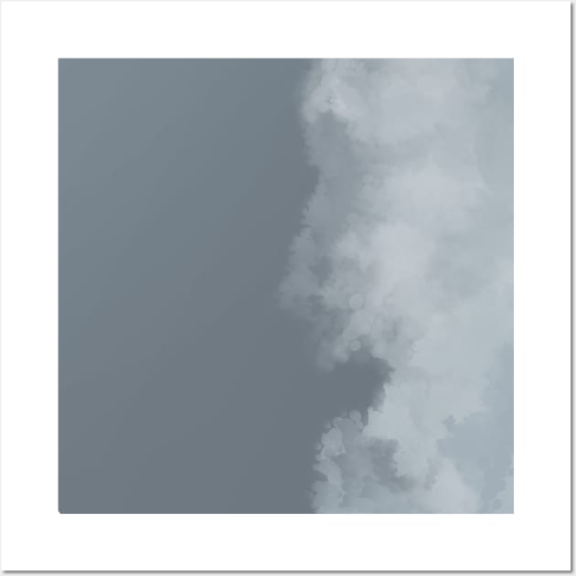 Tie Dye 003: Minimal Blue Cloud Wall Art by Kenkenne